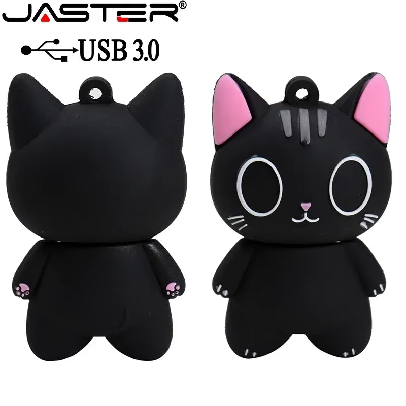 Cartoon Cat USB Flash Drive Usb Pendrive Et 4GB 8GB 16GB 32GB 64GB Mini USB 3.0 Bulk Gift Usb Memory Stick U Disk