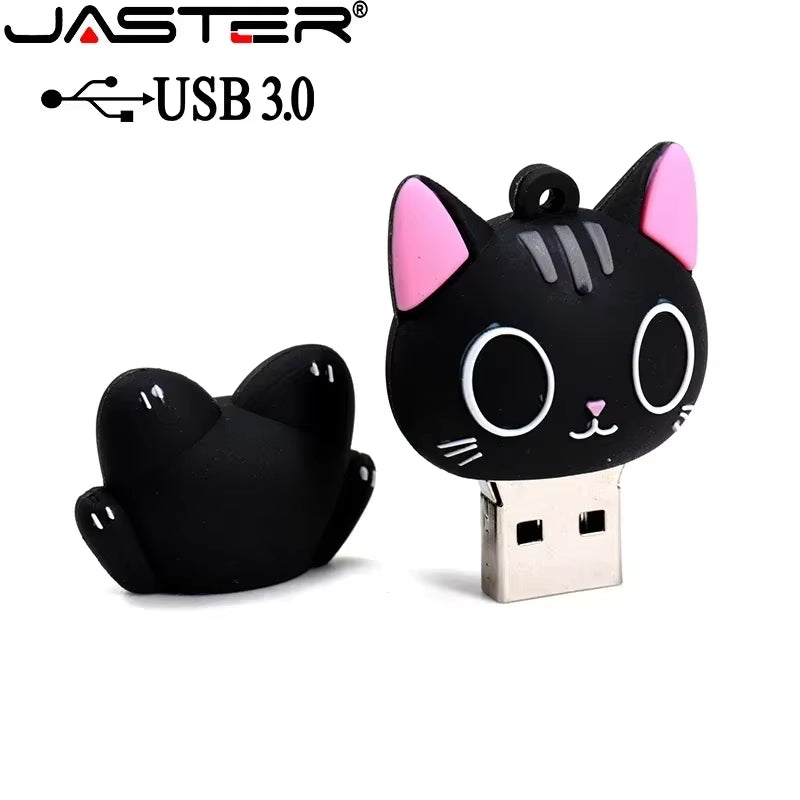 Cartoon Cat USB Flash Drive Usb Pendrive Et 4GB 8GB 16GB 32GB 64GB Mini USB 3.0 Bulk Gift Usb Memory Stick U Disk