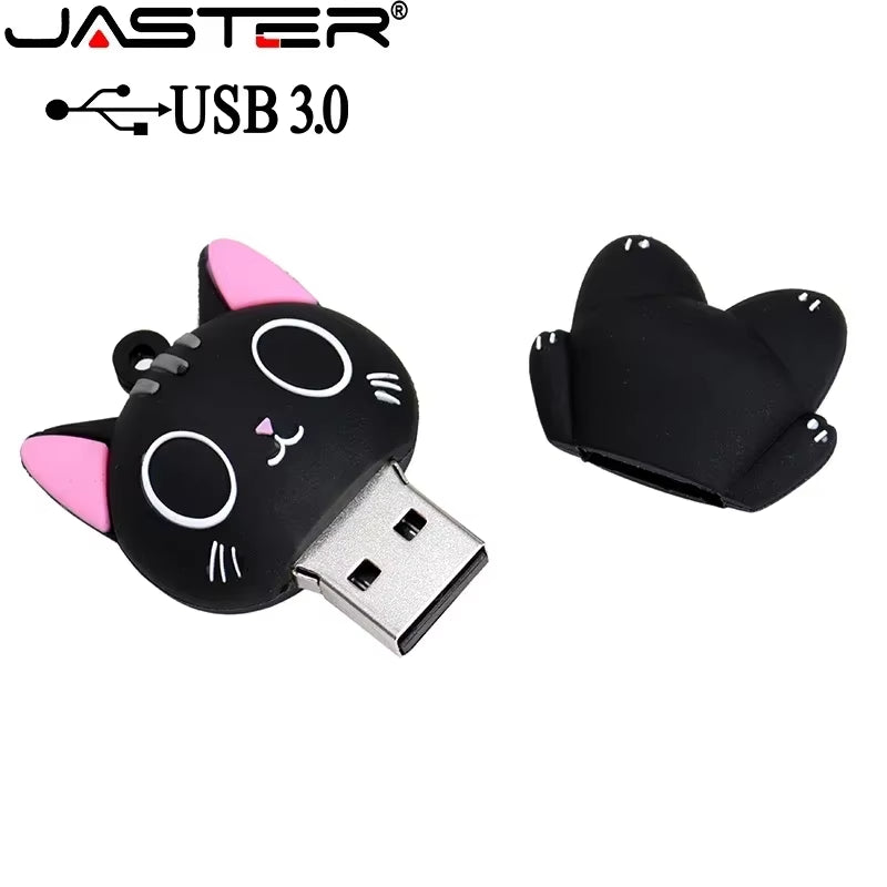 Cartoon Cat USB Flash Drive Usb Pendrive Et 4GB 8GB 16GB 32GB 64GB Mini USB 3.0 Bulk Gift Usb Memory Stick U Disk