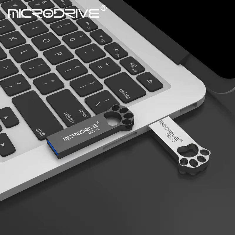 Cat Claw Metal USB 3.0 Flash Drive 16GB 32GB Pen Drive Waterproof Pendrive 64GB 128GB Thumb Drive U Disk Memory Stick Gift