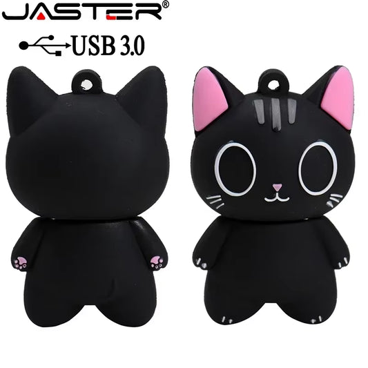 Cartoon Cat USB Flash Drive Usb Pendrive Et 4GB 8GB 16GB 32GB 64GB Mini USB 3.0 Bulk Gift Usb Memory Stick U Disk