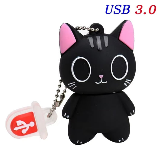 Cartoon Cat USB Flash Drive Usb Pendrive Et 4GB 8GB 16GB 32GB 64GB Mini USB 3.0 Bulk Gift Usb Memory Stick U Disk