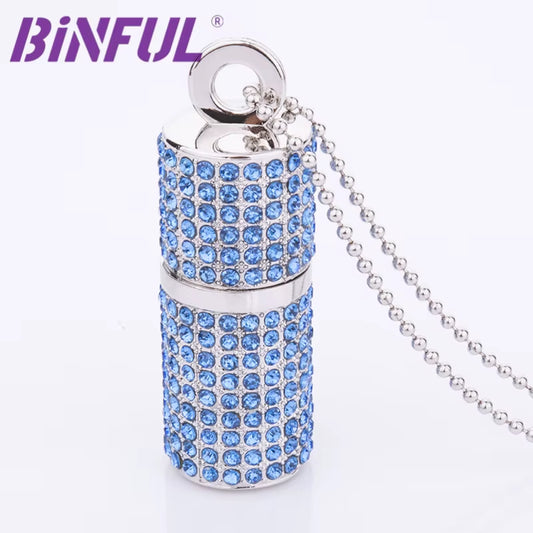USB Flash Drive 512GB Pendrive 64GB 128GB 256GB 1T Pen Drive U Disk USB Drive Irish Diamond Crystal Memory Necklace Stick